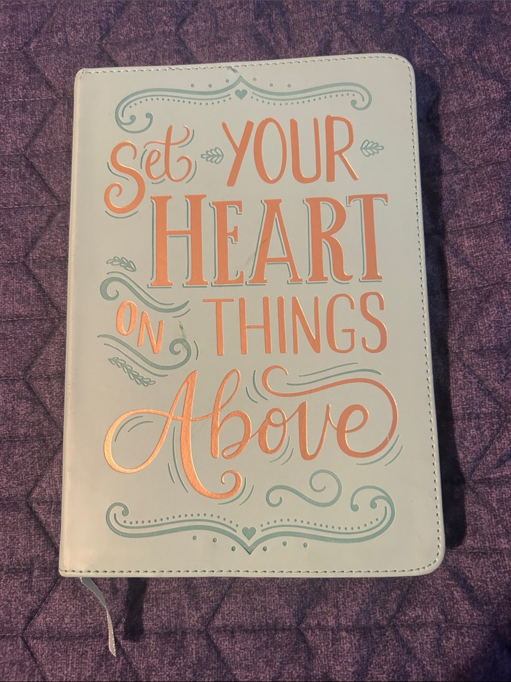 Inspirational Journal - Set Your Heart on Things Above (Light Green)